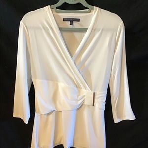 White House Black Market White Blouse